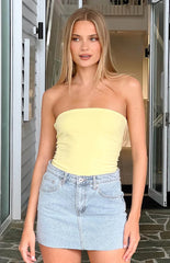 Siletto Star Light Wash Denim Low Rise Mini Skirt
