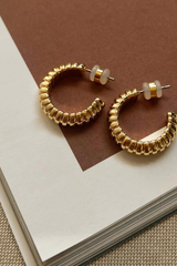 LUV AJ Snake Chain Hoops