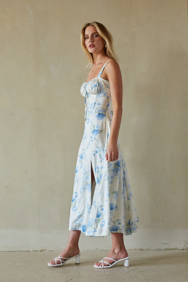 Angelina Sweetheart Floral Midi Dress