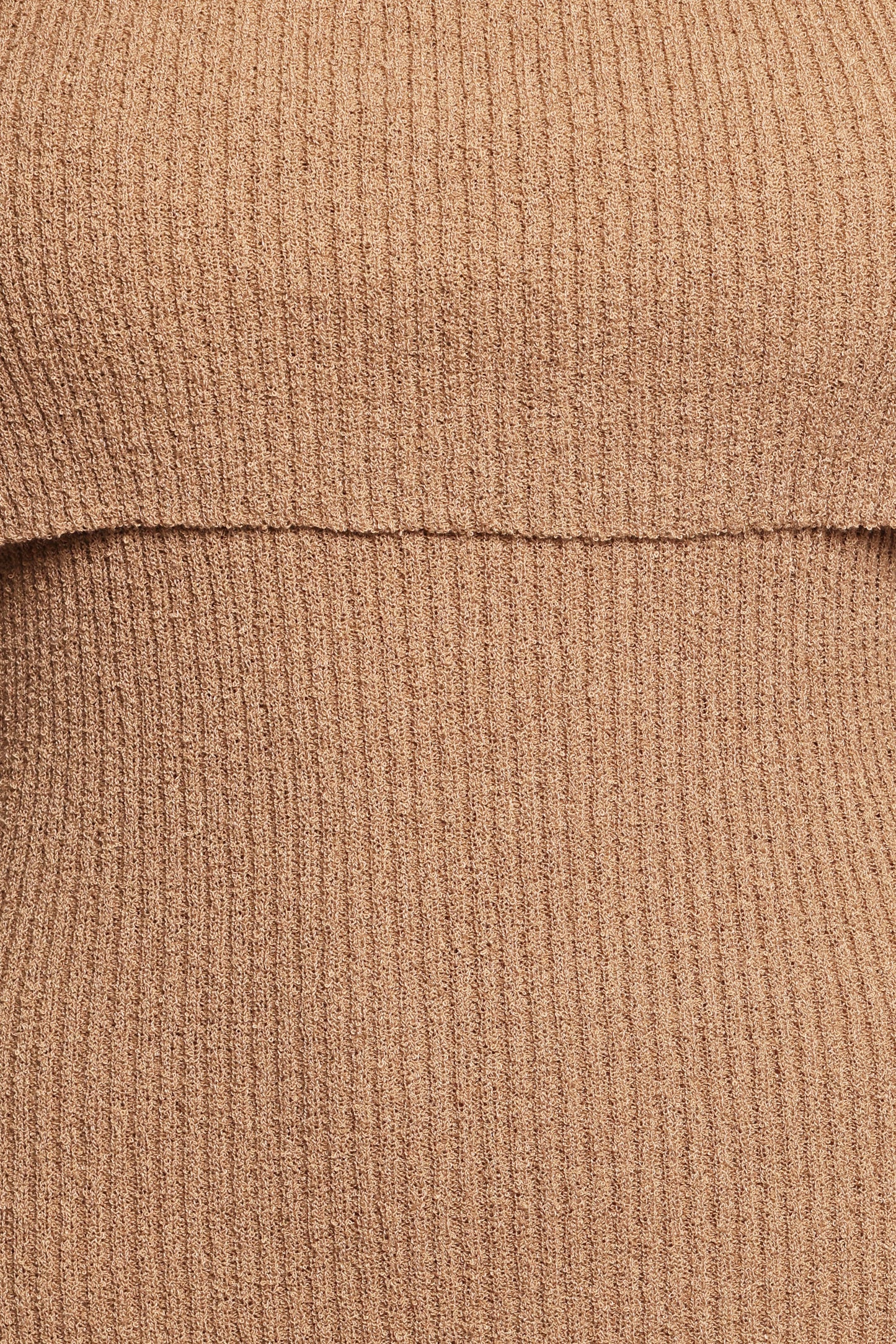 Domitia Off Shoulder Knit Dress - Brown