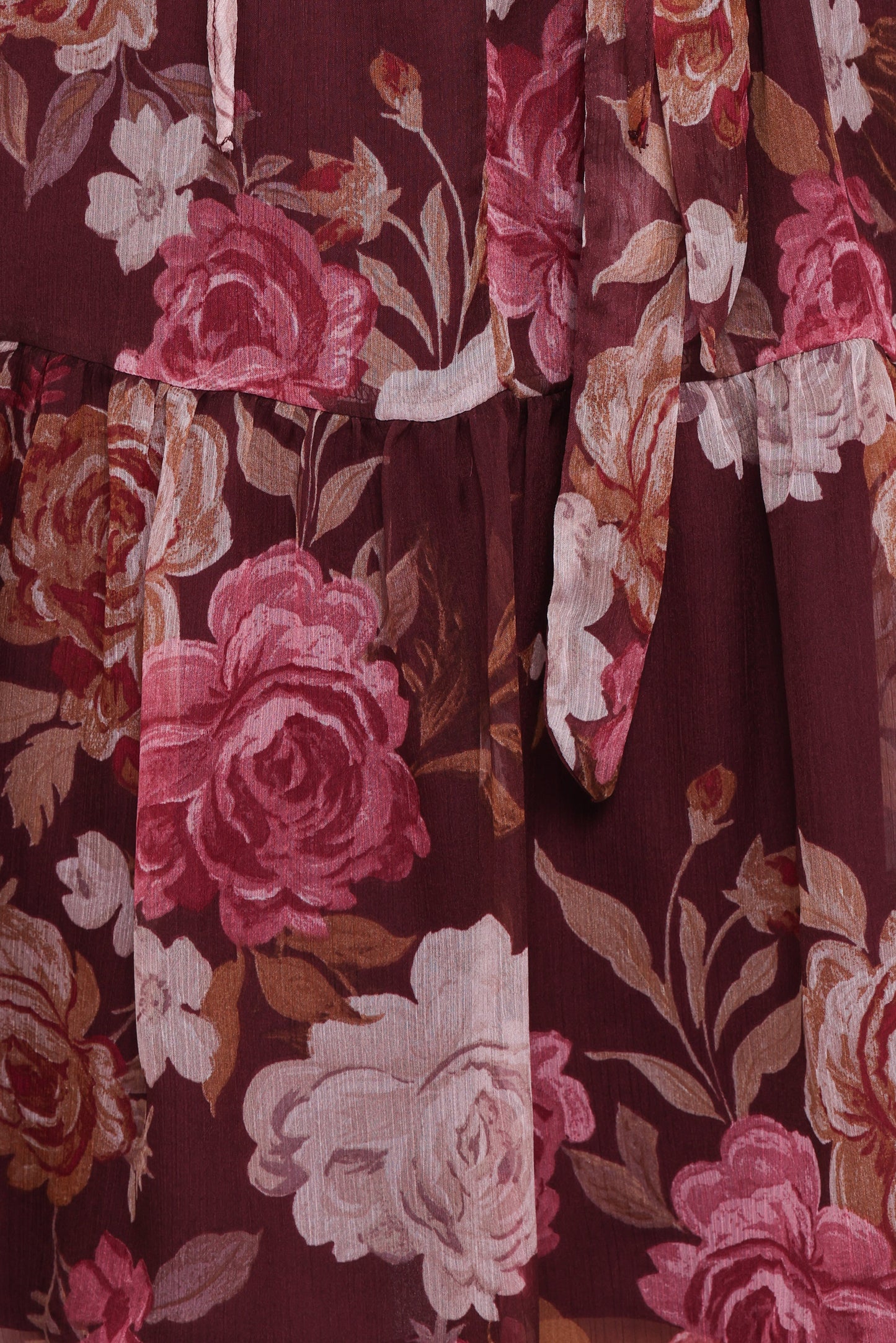 Hensely Mini Dress - Burgundy Brandy Bloom