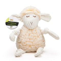 HuggleHounds Louise Lamb Plush Dog Toy