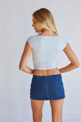 Merritt Boat Neck Crop Top