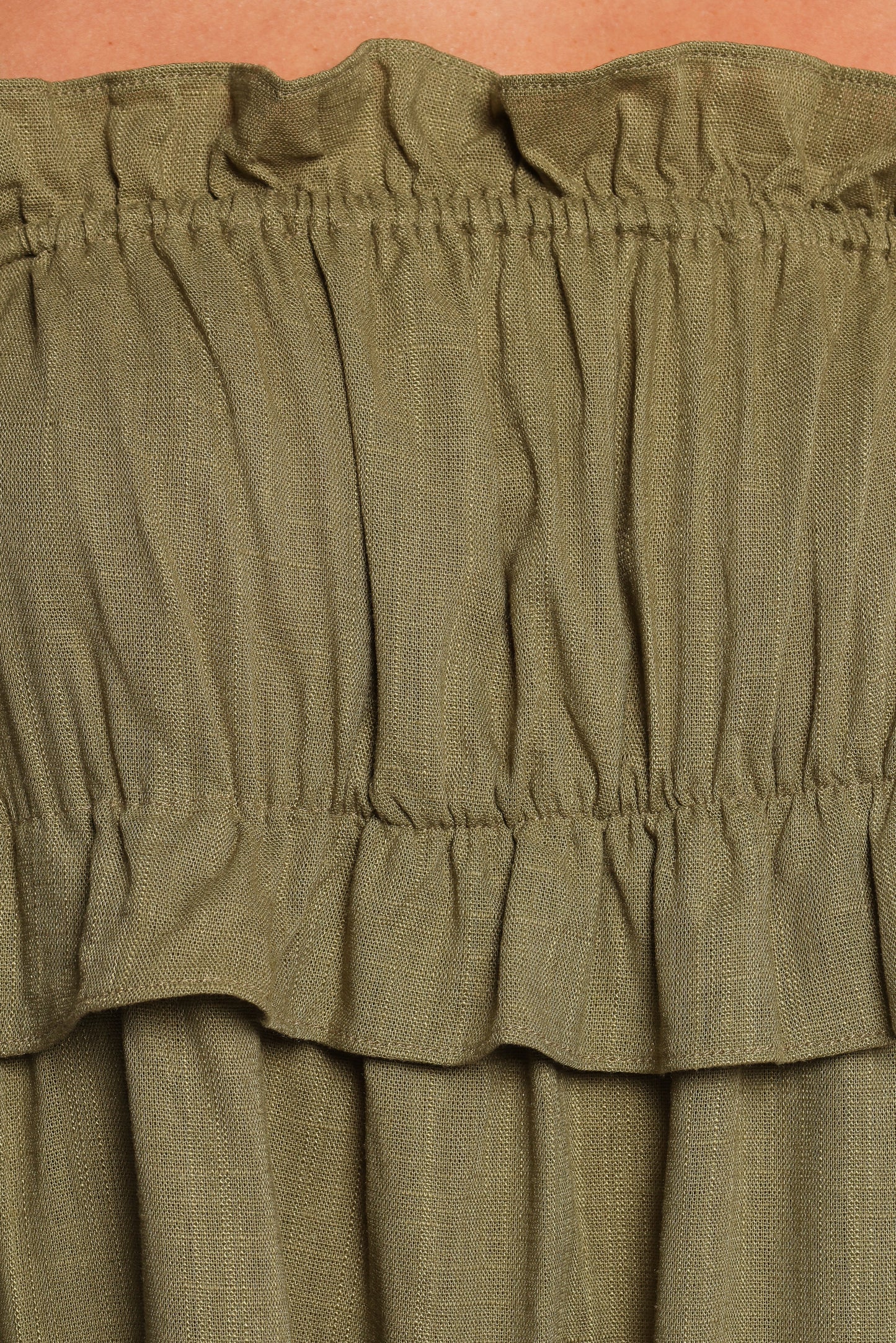 Orion Frill Strap Mini Dress - Olive