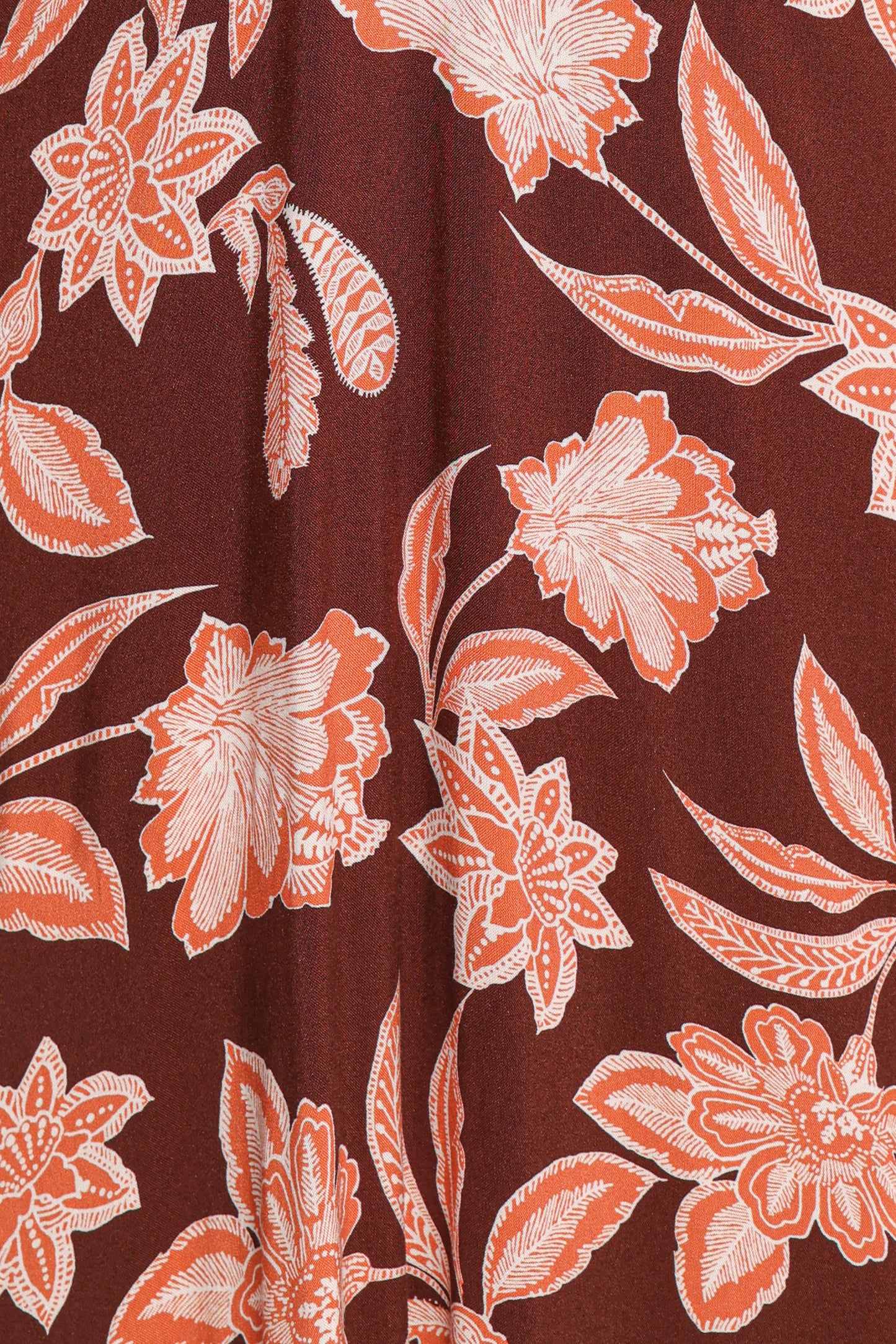 Yolande Midi Dress - Orange Floral