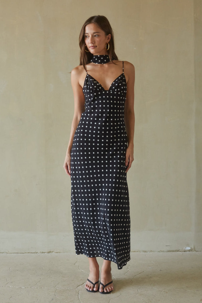 Dovie Polka Dot Midi Dress