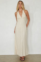 Savvy Halter Knit Maxi Dress