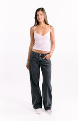 Charli Black Low Waist Baggy Leg Jeans