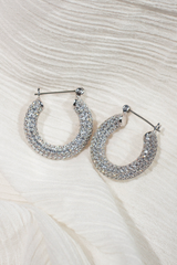LUV AJ Pave Baby Amalfi Hoops