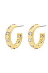 LUV AJ Mini Pyramid Stud Hoops