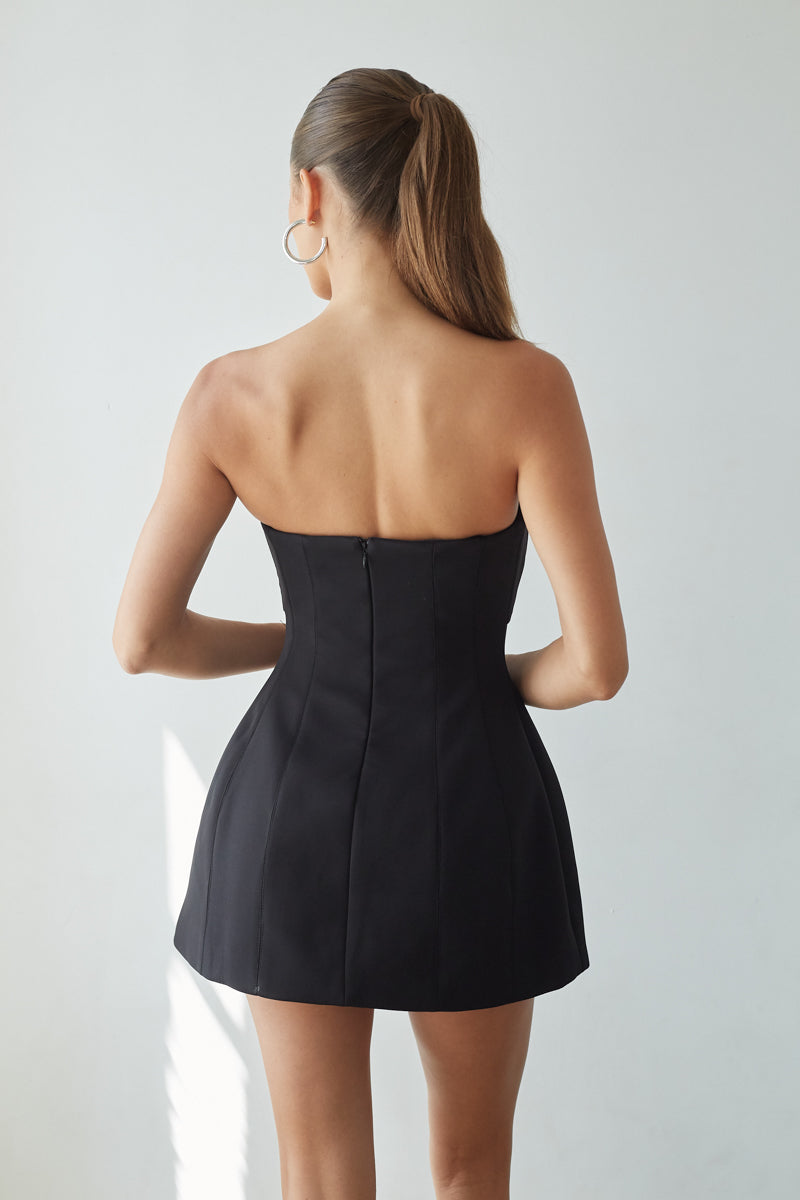 Alix Twist Front Bubble Mini Dress