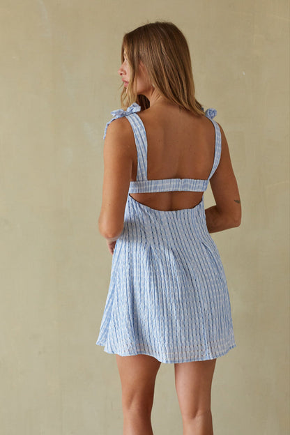 Abby Gingham Bow Strap Mini Dress