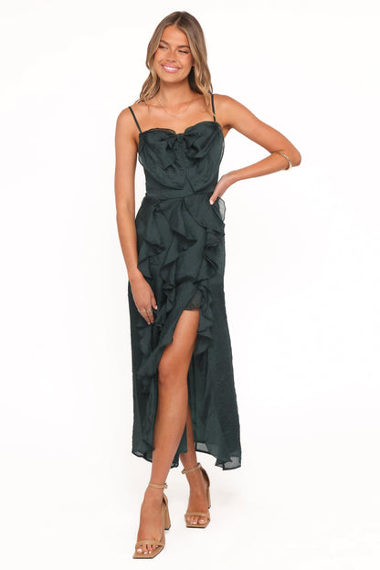 Adelyn Midi Dress - Emerald