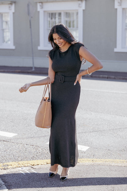 Alberta Midi Dress - Black