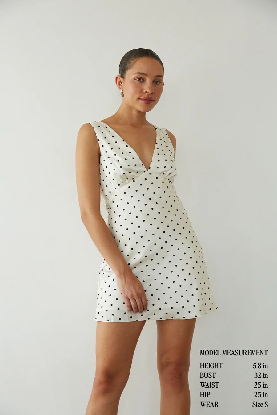 Annie Polka Dot Satin Mini Dress