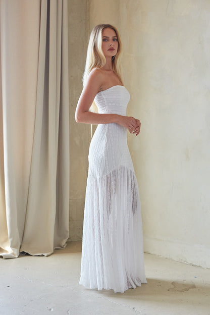 Ariana Strapless Lace Maxi Dress