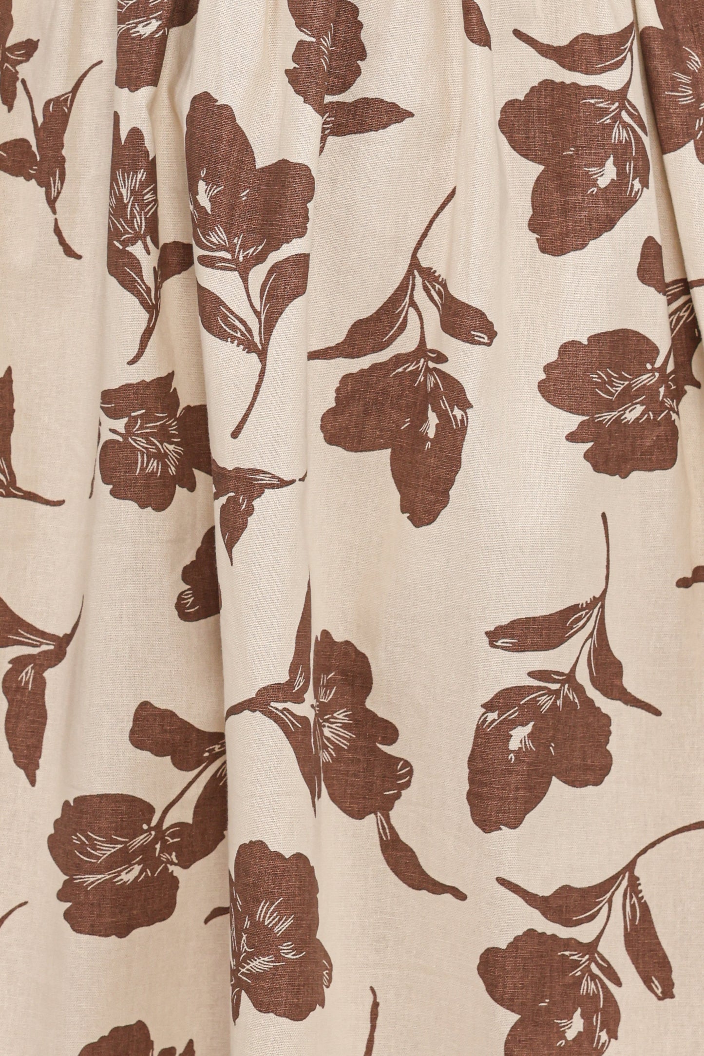 Cambria Long Sleeve Mini Dress - Brown/White