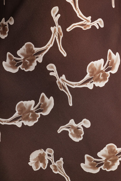 Maia Long Sleeve Maxi Dress - Chocolate Orchid