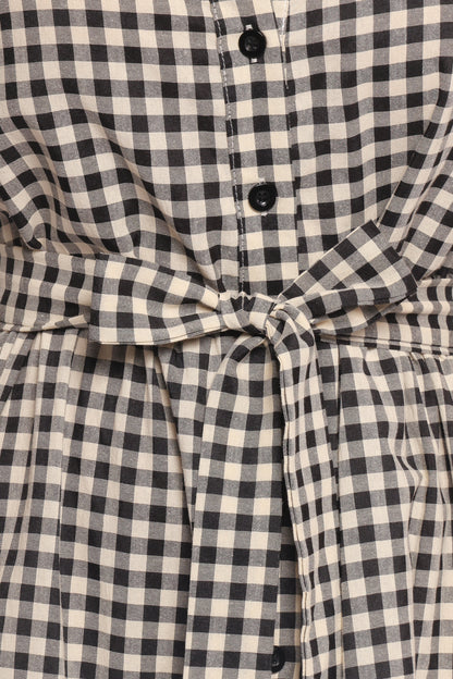 Dixon Maxi Dress - Black Cream Gingham