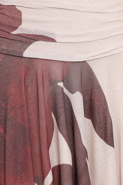 Doreen Midi Dress - Brown Floral