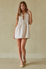 Elowyn Linen Tank Mini Dress