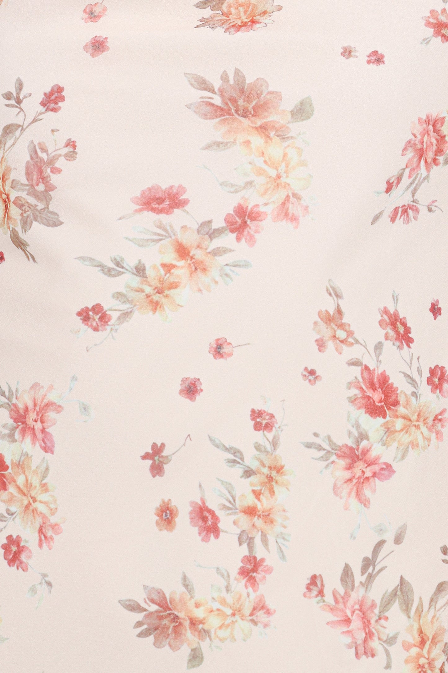 Everlyn Long Sleeve Mini Dress - Cream Floral