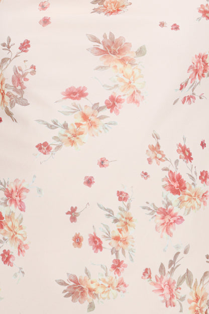 Everlyn Long Sleeve Mini Dress - Cream Floral