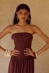 Fleur Shirred Maxi Dress