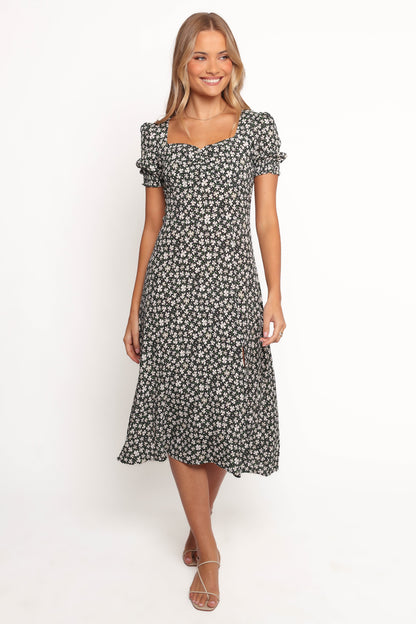 Franklin Dress - Black Floral