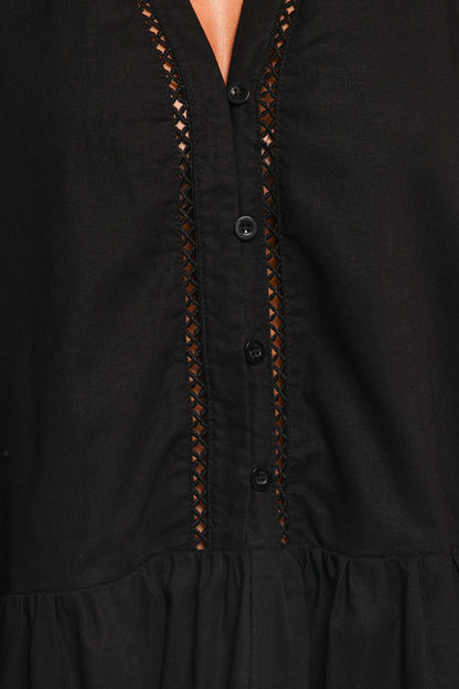 Hart Long Sleeve Mini Dress - Black