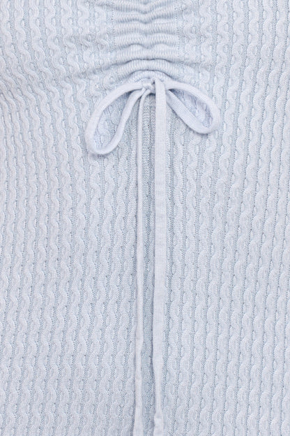 Irene Long Sleeve Midi Dress - Pale Blue