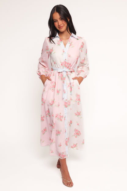 Juni Button Up Maxi Dress - Floral