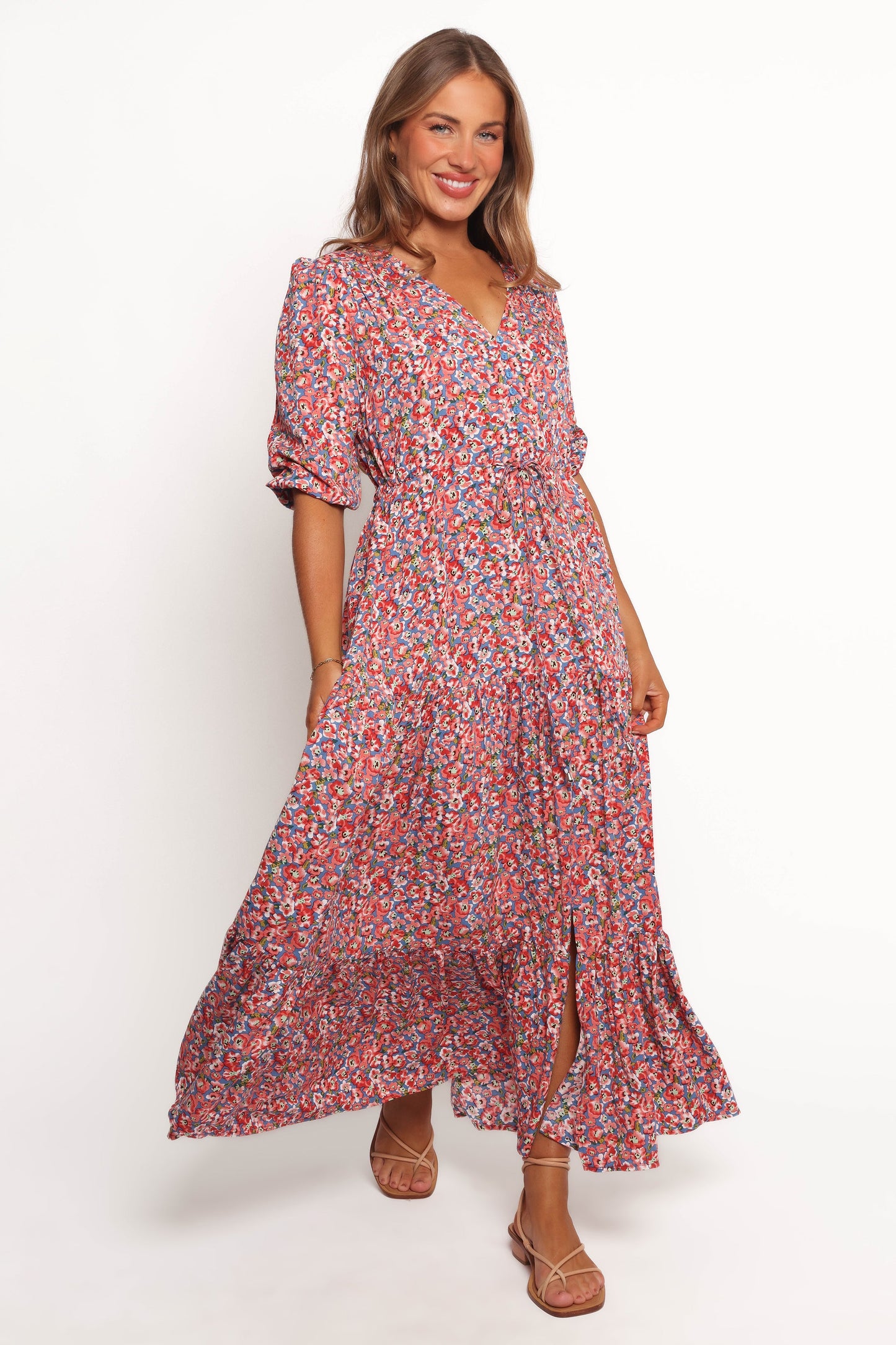 Kelda Dress - Blue Ditsy Floral