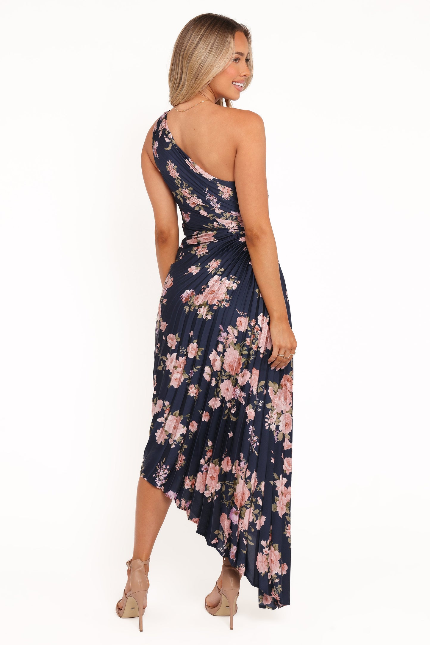 Kleo One Shoulder Maxi Dress - Navy Floral