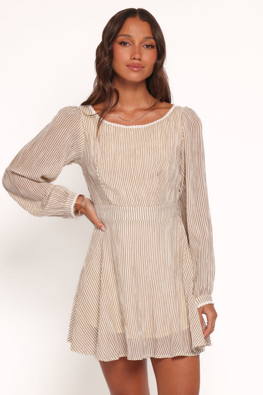 Kyra Long Sleeve Mini Dress - Stripe