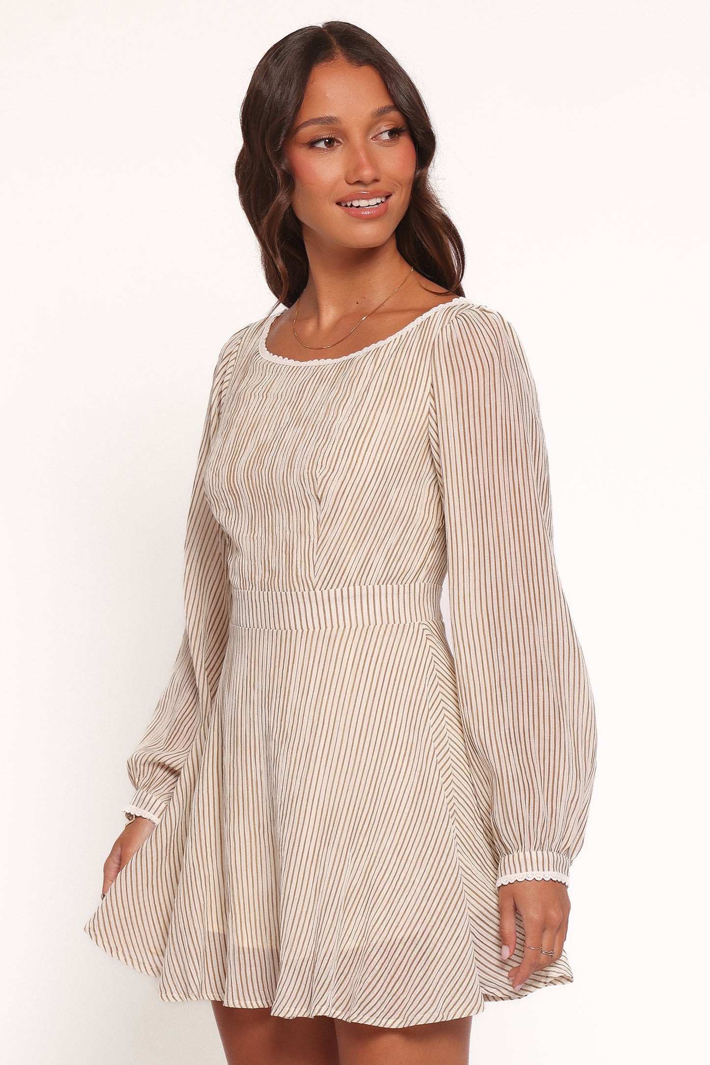Kyra Long Sleeve Mini Dress - Stripe