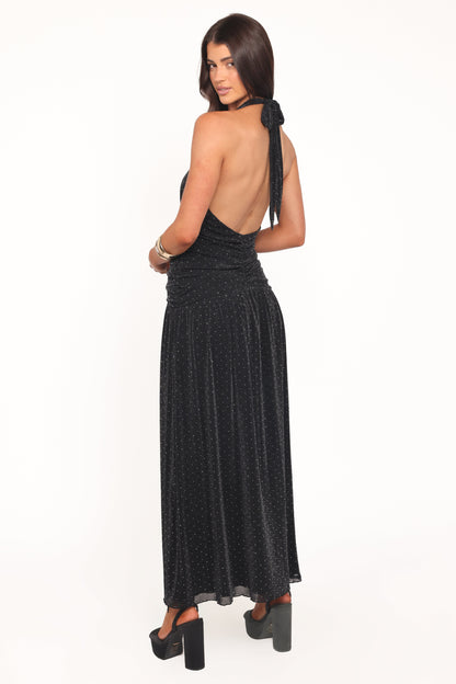 Lucas Halterneck Maxi Dress - Black