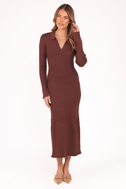 Makenna Knit Dress - Brown