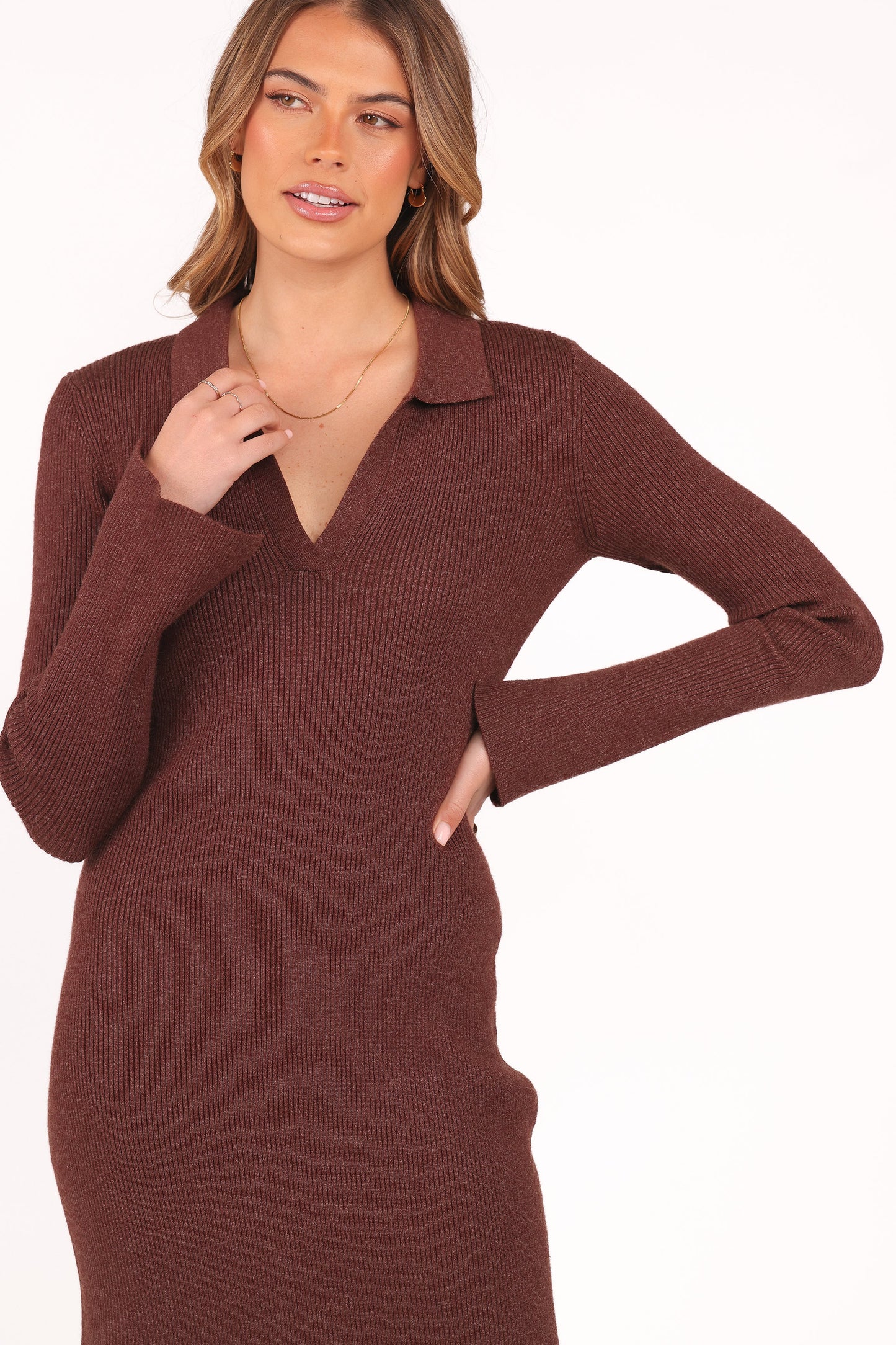 Makenna Knit Dress - Brown