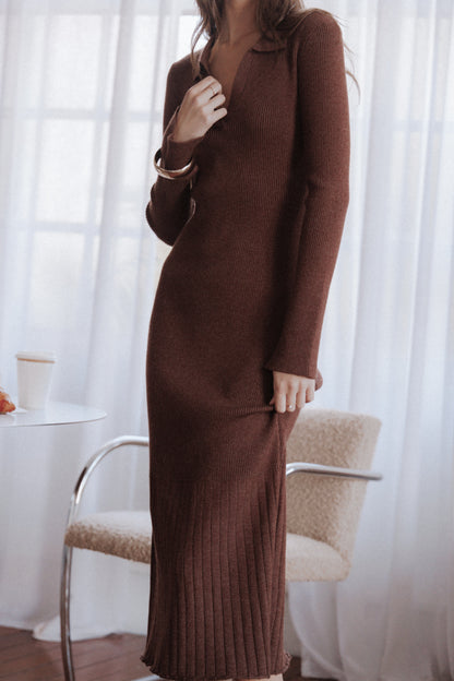 Makenna Knit Dress - Brown