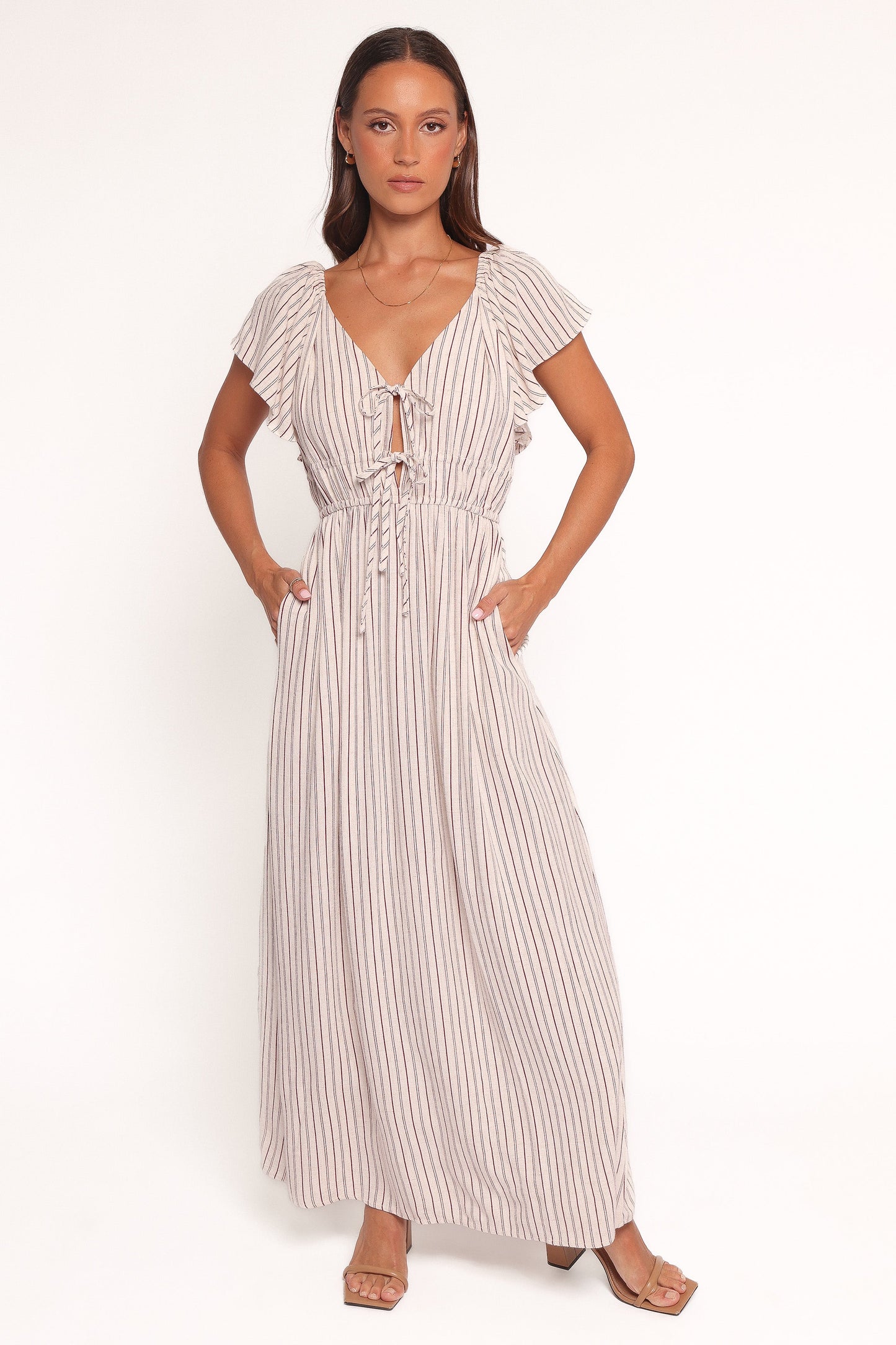 Martin Maxi Dress - Cherry Red Stripe