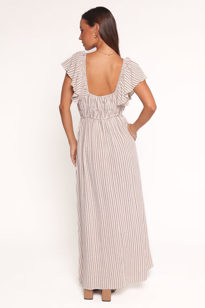 Martin Maxi Dress - Cherry Red Stripe
