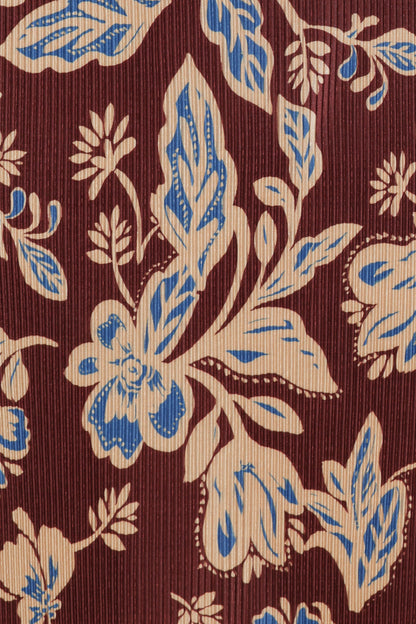 Morena Long Sleeve Midi Dress - Brown Floral