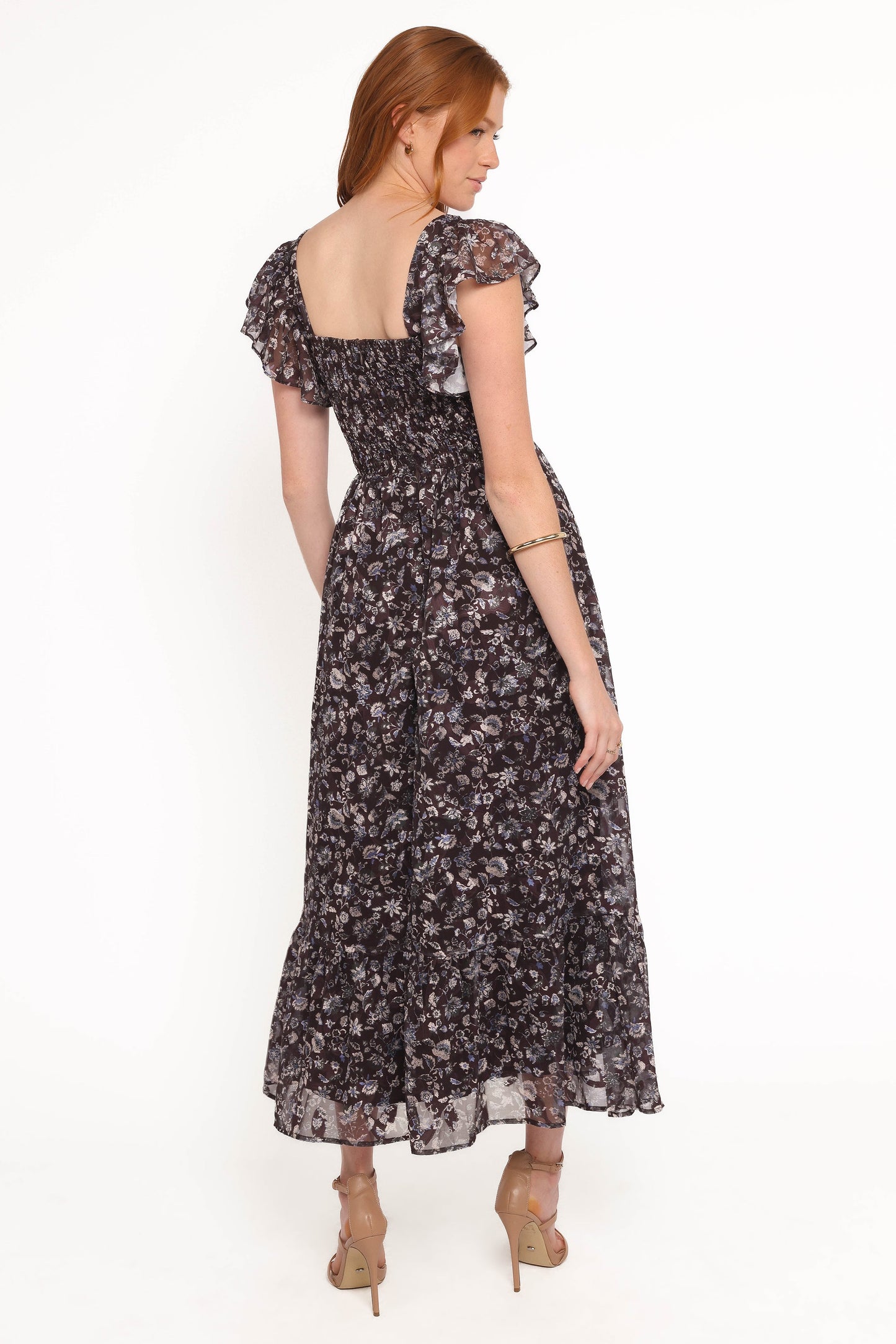Myles Maxi Dress - Brown/Blue Floral