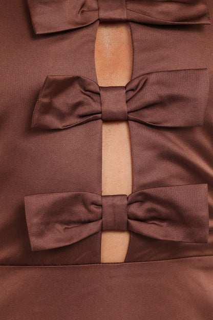 Norva Maxi Dress - Brown