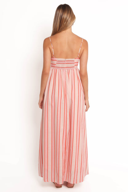 Odessa Maxi Dress - Pink Stripe