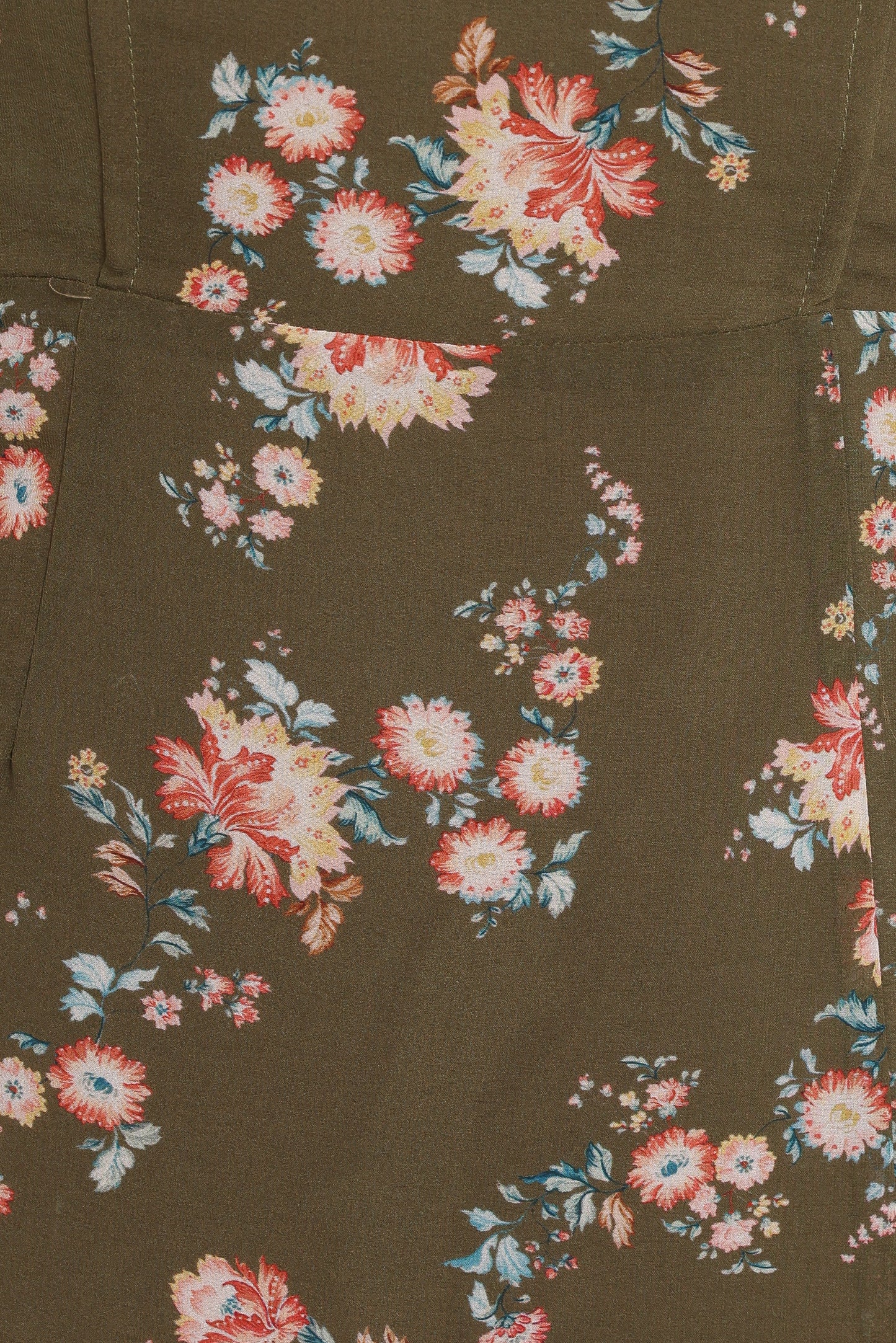 Renita Maxi Dress - Olive Floral