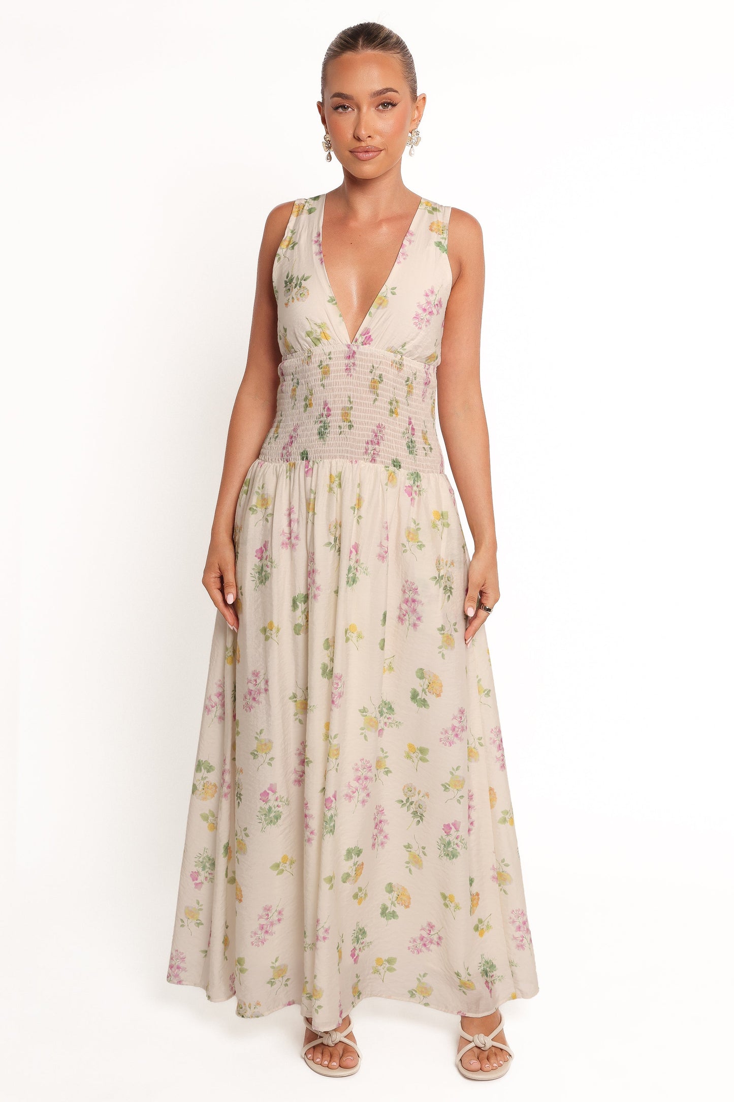 Reverie Maxi Dress - Purple Ditsy Floral