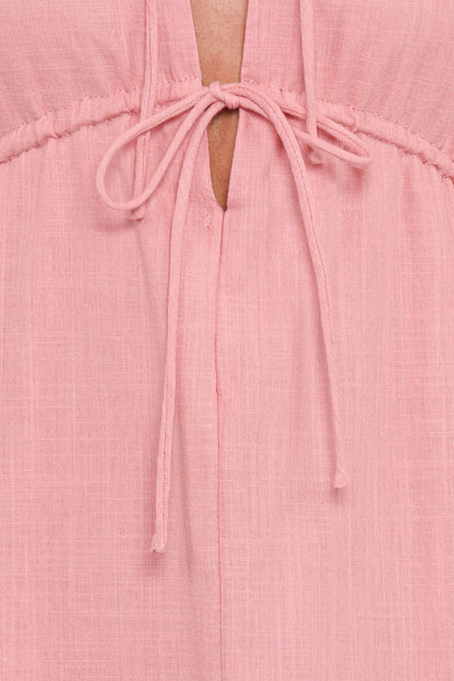 Riven Long Sleeve Maxi Dress - Pink