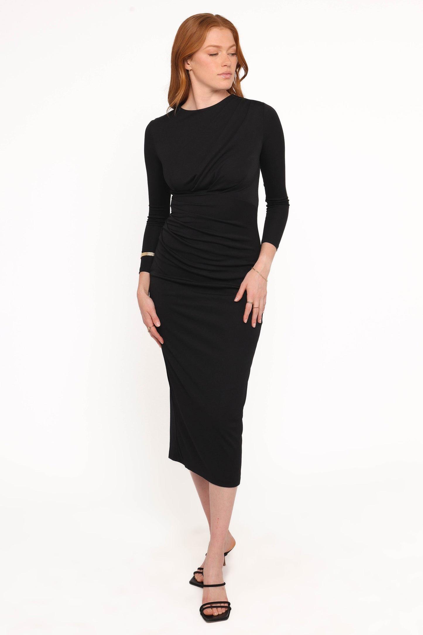 Rogan Long Sleeve Maxi Dress - Black